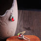 Boucles d'oreilles Goutte pierre rouge, bijou en alliage plaqué argent