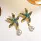 Boucles d'oreilles Étoiles de mer, bijou en plaqué or et en acrylique