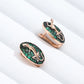 Boucles d'oreilles Lézards, bijou en alliage plaqué or 585 (14 ct) et zircons naturels