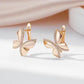 Boucles d'oreilles Papillon, bijou en alliage plaqué or 585 (14 ct) et zircons naturels