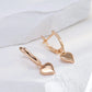 Boucles d'oreilles Coeurs, bijou en alliage plaqué or 585 (14 carats)