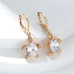 Boucles d'oreilles Tortues, bijou en alliage plaqué or 585 (14 ct) et zircons blancs