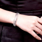 Bracelet jonc arabesques ajourées, bijou plaqué argent