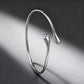 Bracelet jonc ouvert, bijou plaqué argent 925