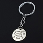 Porte-clés message d'amour "love", accessoire en acier inoxydable argenté