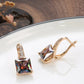 boucles d'oreilles zircons multicolores