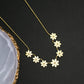 Collier Marguerites, bijou en acier inoxydable doré